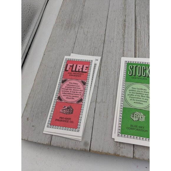 The Game of Life Replacement Parts 1979 Insurance Paper Life Fire Auto Stock - Picture 4 of 4
